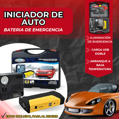 Kit Arrancador De Batería con Accesorios PowerCar™ + Compresor Inflador