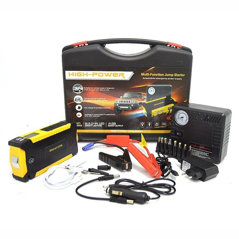 Kit Arrancador De Batería con Accesorios PowerCar™ + Compresor Inflador